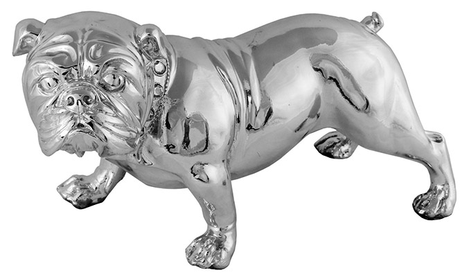 Resin Bulldog Silver Finish
